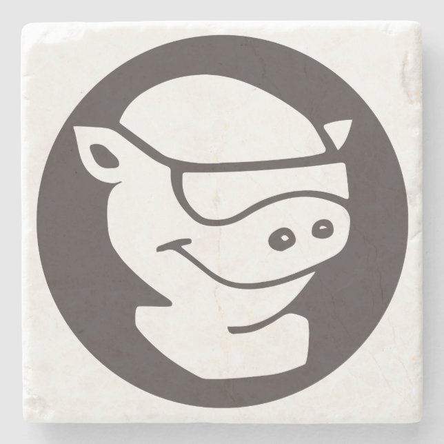 Stenkustfartyg med den Pitmaster logoen Stenunderlägg (Framsidan)
