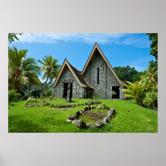 Stenkyrka på Kwato Island Poster (Framsidan)