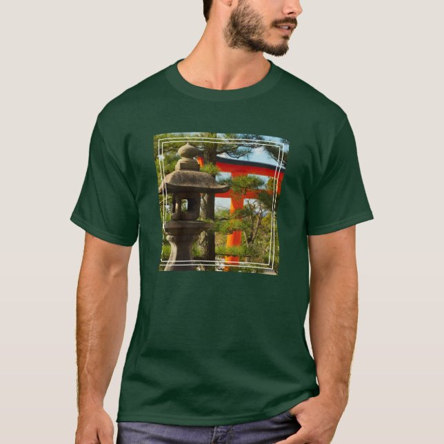 Stenlampa och Torii-grind T Shirt (Framsida)