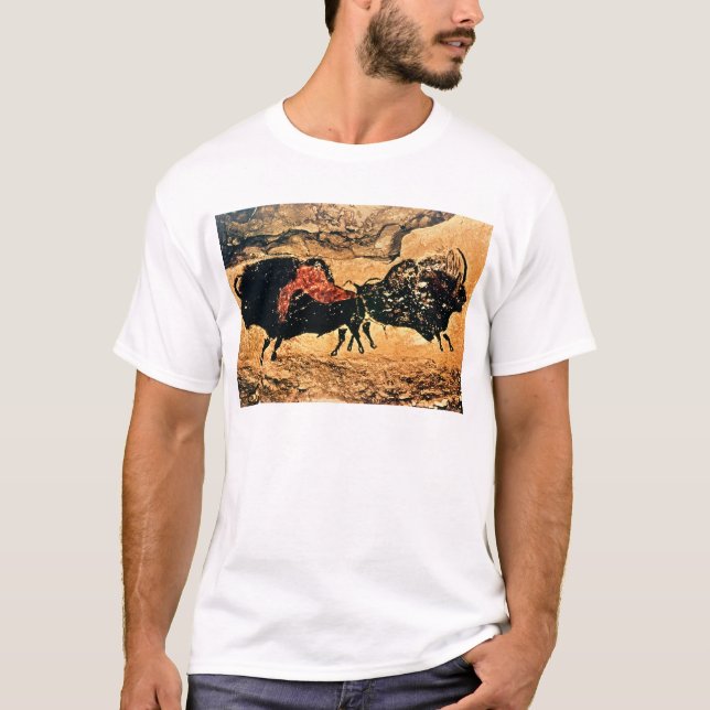 Stenmålning av bisonen, c.17000 BC T-shirt (Framsida)