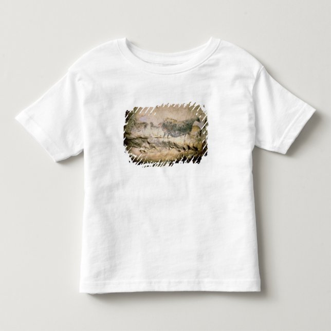 Stenmålning av en svart ko, c.17000 BC Tröja (Framsida)