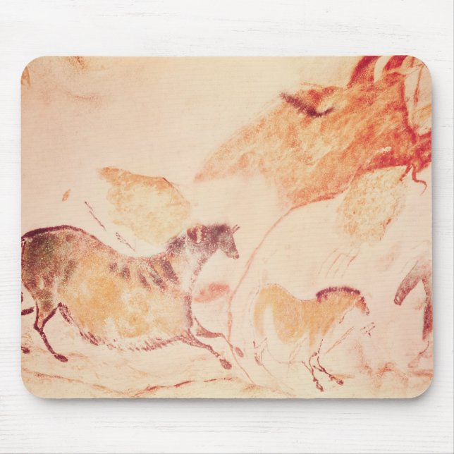 Stenmålning av hästar, c.17000 BC Musmatta (Framsidan)