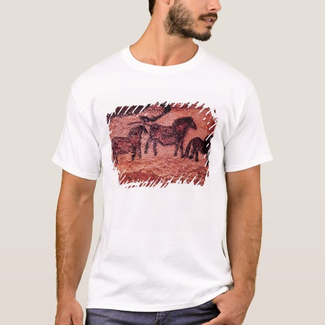 Stenmålning av tarpans, c.17000 BC Tee Shirt (Framsida)