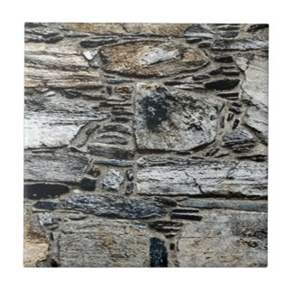 Stenmönstrad liten keramisk platta - Grått, brun Kakelplatta