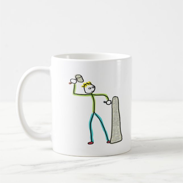 Stenmurare Stickman Kaffemugg (Vänster)
