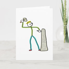 Stenmurare Stickman Kort