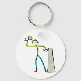 Stenmurare Stickman Nyckelring