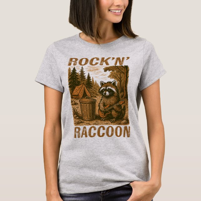 Sten'n' Raccoon Womens T Shirt (Framsida)
