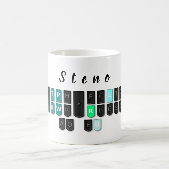 Steno tangentbordmugg kaffemugg (Center)