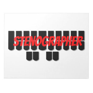Stenograf Steno Maskin Nycklar Anteckningsblock