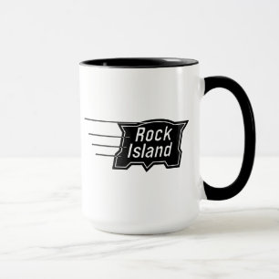 Stenöjärnväg rusar logotypkaffe mugg