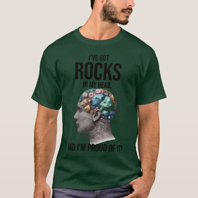 Stensamlare Geologi Fossilsamlare T Shirt (Framsida)