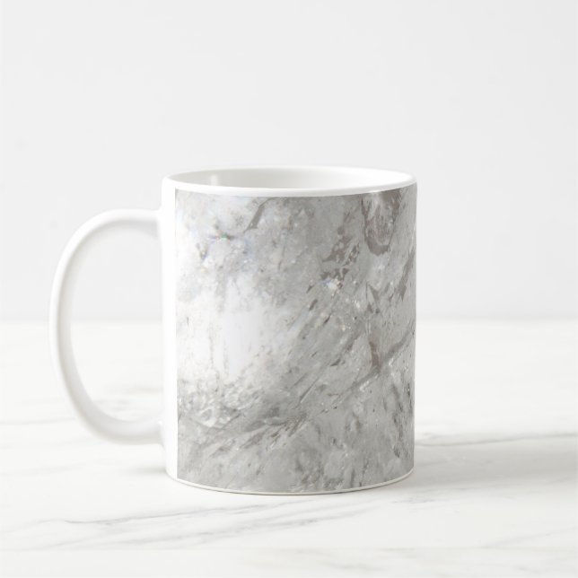 Stenskiffer av kvartskristkristallfryst kärlek kaffemugg (Vänster)