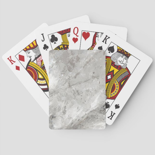 Stenskiffer av kvartskristkristallfryst kärlek spel kort (Baksidan)