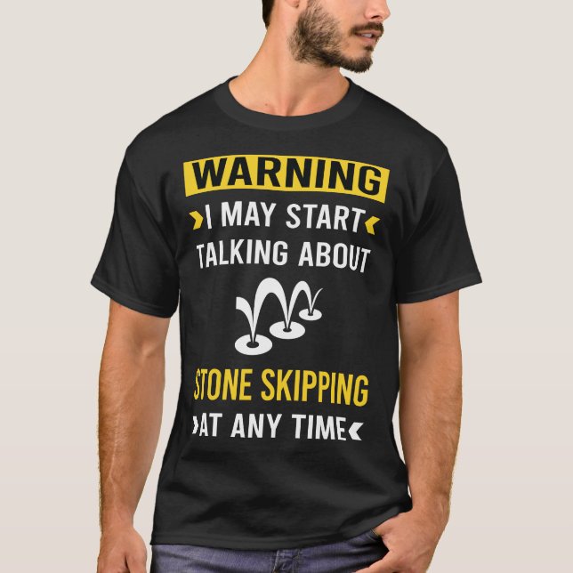 Stenskimning Stenar Klippsten Hoppande T Shirt (Framsida)