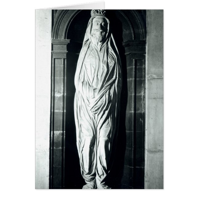 Stenskulptur av John Donne i hans döljer Hälsningskort (Framsidan)