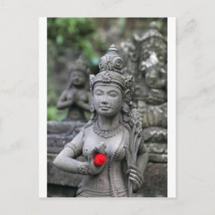 Stenskulptur från Hindu gudom Vykort