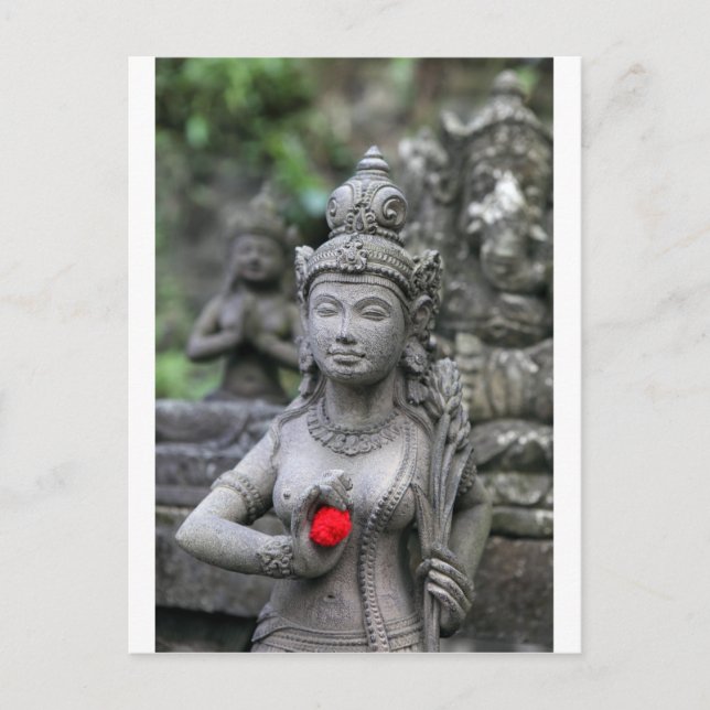 Stenskulptur från Hindu gudom Vykort (Framsida)