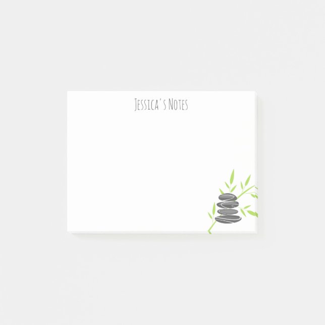 Stenstenar och bambu Post-it®-anteckningar, av per Post-it Block (Framsida)