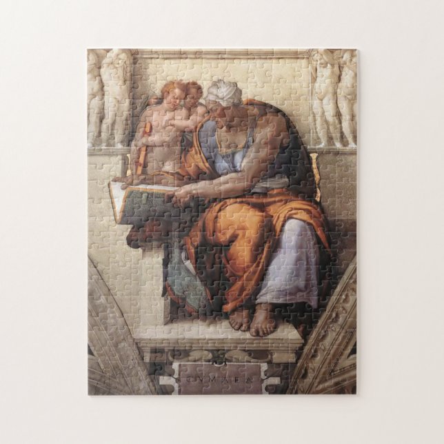 Stenstift för sjökapel: Cumaean Sibyl Michelangelo Pussel (Vertikal)