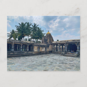 Stentempel i Belur, Karnataka, Indien Vykort