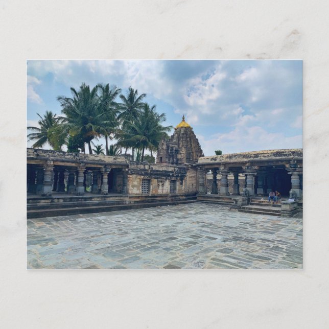 Stentempel i Belur, Karnataka, Indien Vykort (Framsida)