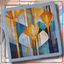 STENUNDERLÄGG - Art Deco Abstrakt Design