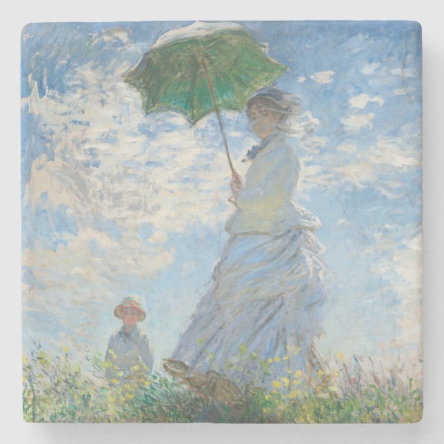 STENUNDERLÄGG: CLAUDE MONET : KVINNA MED PARASOL STENUNDERLÄGG (Framsidan)