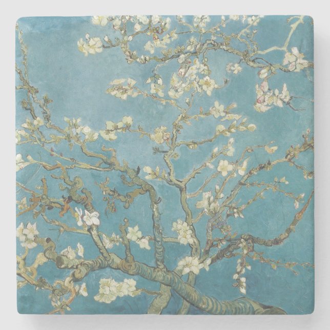 STENUNDERLÄGG: VAN GOGH : ALMOND BLOMMAR  STENUNDERLÄGG (Framsidan)