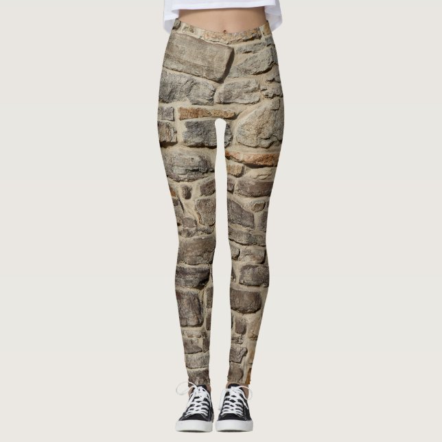 Stenvägg, texturerad decor leggings (Framsida)