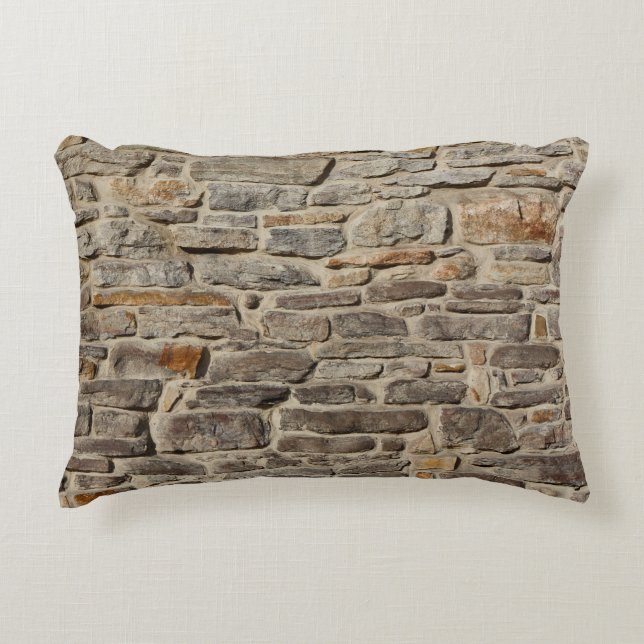 Stenvägg, texturerad decor prydnadskudde (Framsidan)