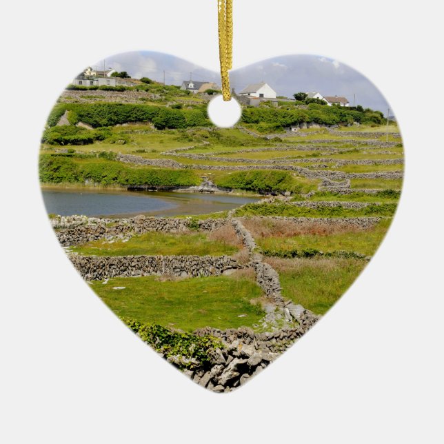 Stenväggar i Irland Julgransprydnad Keramik (Framsidan)