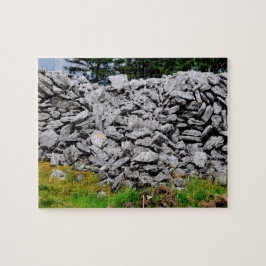 Stenväggar Inisheer Aranöarna Galway Irland. Pussel