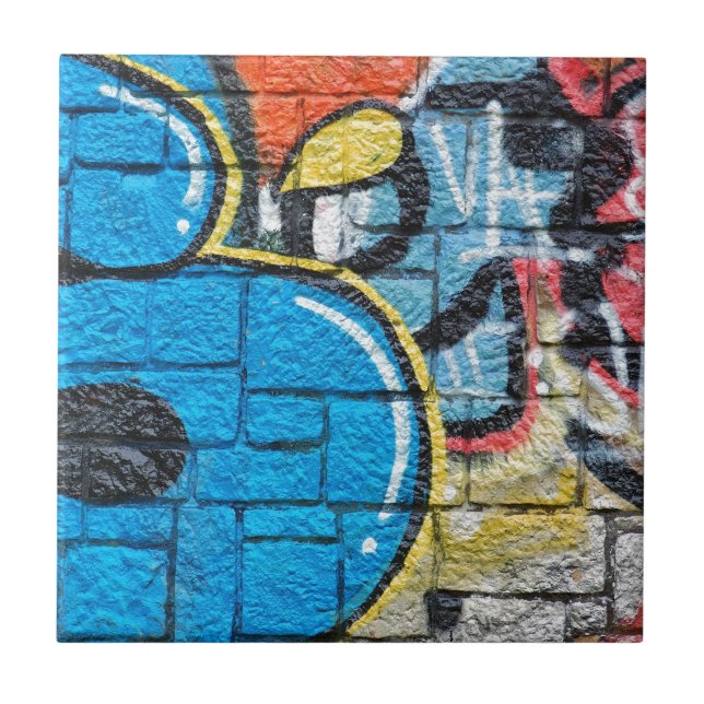 stenvägggrafitti kakelplatta (Framsidan)