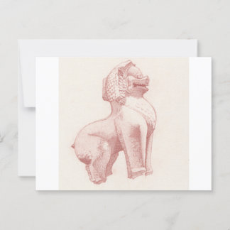 Stenväktare lejona teckning vykort