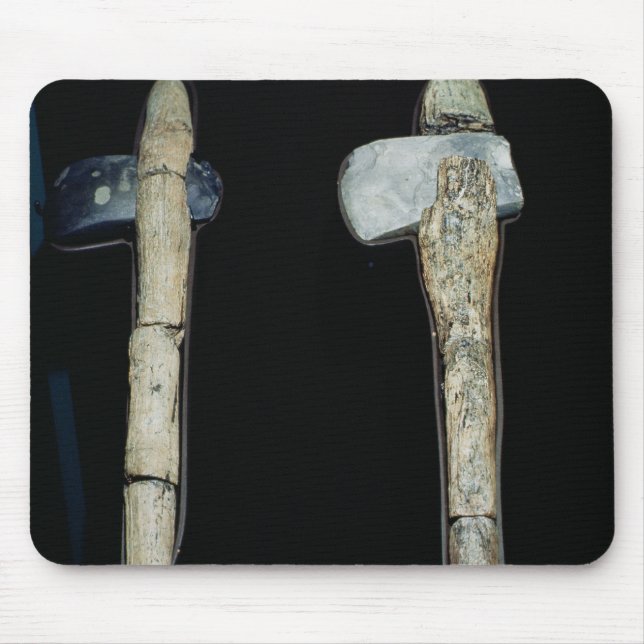 Stenyxor som är förhistoriska musmatta (Framsidan)