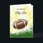 Steo Son Birthday Card Kort<br><div class="desc">Ge ditt fotbollsälskande steg på ett fotbollskort med ett explosivt fotbollstema! En fotboll med ord "Till en underbar fotboll".</div>