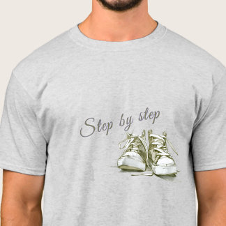 Step by Step Vintage Green Sneaker Graphic Sketch T Shirt