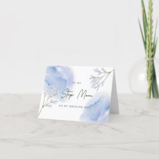 Step Mamma mitt bröllopsdag-kort Tack Kort