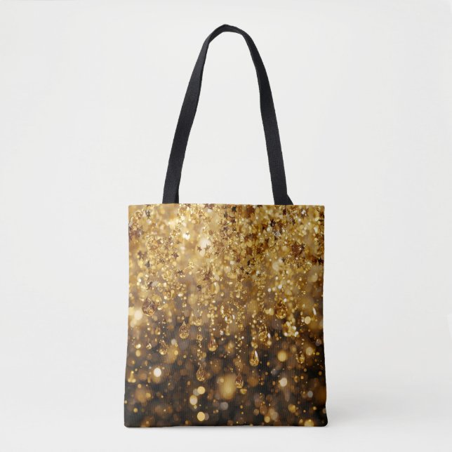 Step Out in Style With Golden Sparkles on Your Tygkasse (Framsida)