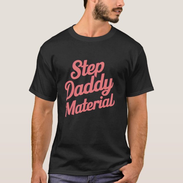 Step Pappa Material Långärmad T Shirt (Framsida)