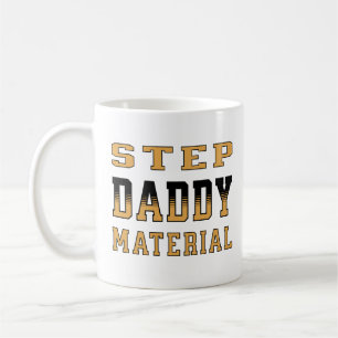 Step Pappa Material Lycklig Fars dag 2024 Kaffemugg