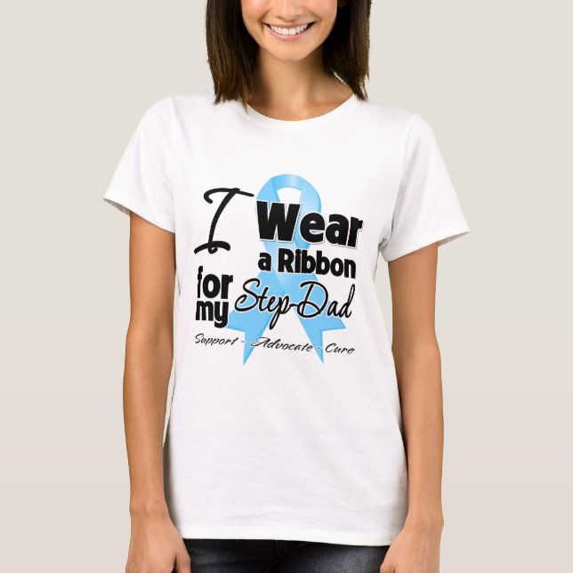 Step-Pappa - Prostate Cancer Ribbon T Shirt (Framsida)