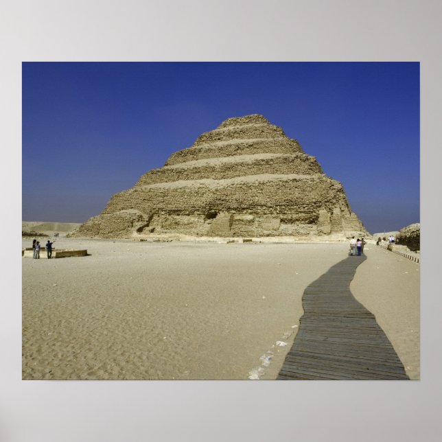 Step pyramid i Saqqara, ett av de tidigaste Poster (Framsidan)