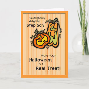 Step Son Pumpkins Halloween Kort