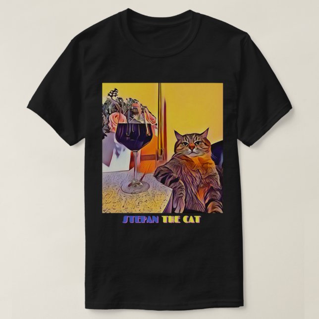 Stepan the Cat Art T Shirt (Design framsida)