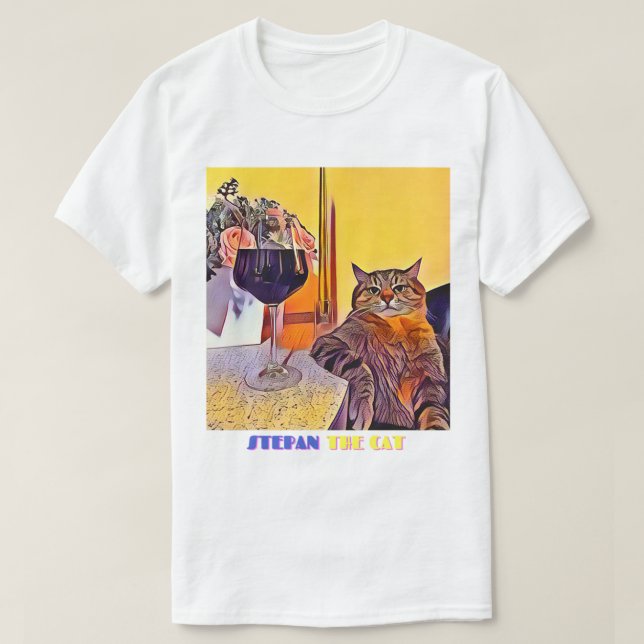 Stepan the Cat Art T Shirt (Design framsida)