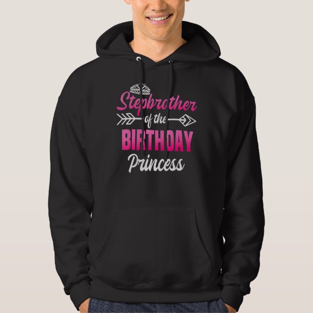 Stepbror till födelsedagen Princess Party Hoodie (Framsida)