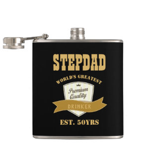 STEPDAD 50:e födelsedagstidningen FUNNY Drinker es Fickplunta