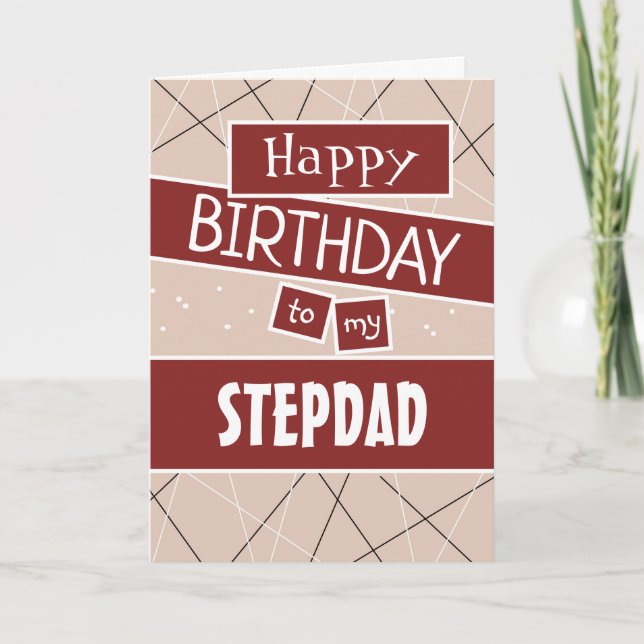 Stepdad Birthday-kort Kort (Framsida)